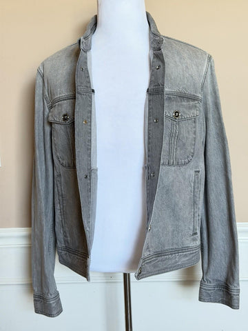 Versace Men’s Blouson Denim Gray Jacket 44 US (54 Euro) 1015847 Italy NWT $2100
