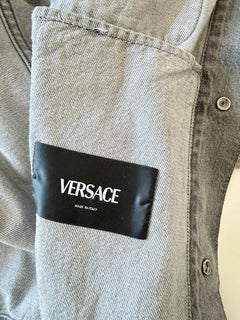 Versace Men’s Blouson Denim Gray Jacket 44 US (54 Euro) 1015847 Italy NWT $2100