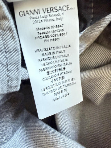 Versace Men’s Blouson Denim Gray Jacket 44 US (54 Euro) 1015847 Italy NWT $2100