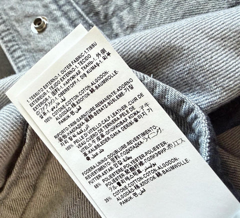 Versace Men’s Blouson Denim Gray Jacket 44 US (54 Euro) 1015847 Italy NWT $2100