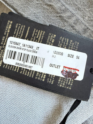 Versace Men’s Blouson Denim Gray Jacket 44 US (54 Euro) 1015847 Italy NWT $2100