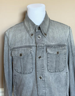 Versace Men’s Blouson Denim Gray Jacket 44 US (54 Euro) 1015847 Italy NWT $2100