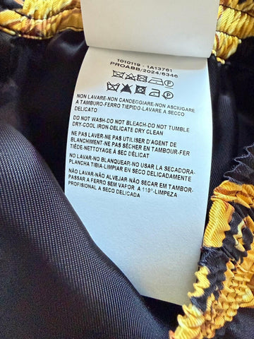 Versace Baroque Men's Black & Gold Shorts  48 Euro (30”) 1010119 NWT $1200