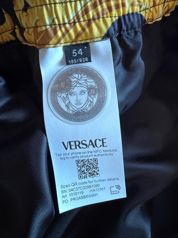 Versace Baroque Men's Black & Gold Shorts  54 Euro (34”) 1010119 NWT $1200