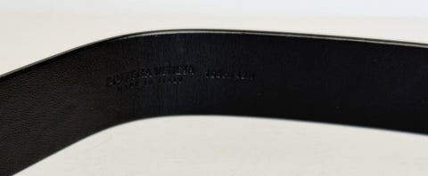 Bottega Veneta  Men's Triangle Calf Leather Black Belt 105/42 657154 IT NWT $520