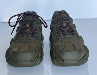 Bottega Veneta Men's Tech Knit Kaki Flex Sneakers 10 US (43 Eu) 788808 NIB $890