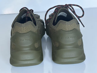 Bottega Veneta Men's Tech Knit Kaki Flex Sneakers 10 US (43 Eu) 788808 NIB $890