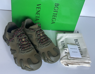Bottega Veneta Men's Tech Knit Kaki Flex Sneakers 10 US (43 Eu) 788808 NIB $890
