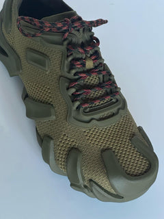 Bottega Veneta Men's Tech Knit Kaki Flex Sneakers 10 US (43 Eu) 788808 NIB $890