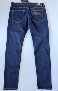 Versace Men’s Dark Blue Stretch Denim Jeans Size 31 US 1011841 NWT $950