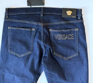 Versace Men’s Dark Blue Stretch Denim Jeans Size 31 US 1011841 NWT $950