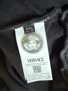 Versace Medusa Print Men’s Black Cotton Sweatshirt Jacket 5XL Black 1014422 NWT