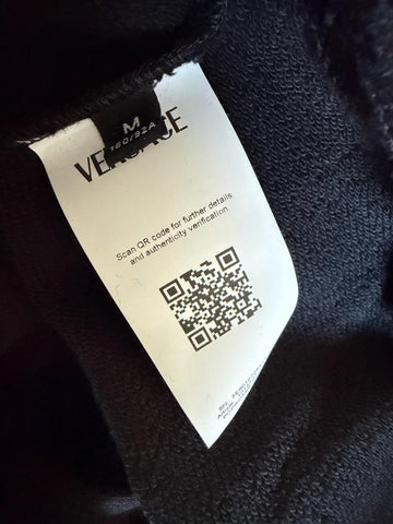 Versace Medusa Print Men’s Black Cotton Sweatshirt Jacket M Black 1014422 NWT