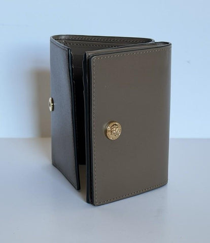 Versace Medusa Tri-fold Calf Leather Chestnut Wallet 1015569 NWT $700