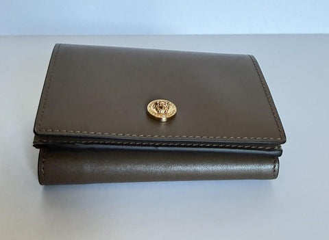 Versace Medusa Tri-fold Calf Leather Chestnut Wallet 1015569 NWT $700