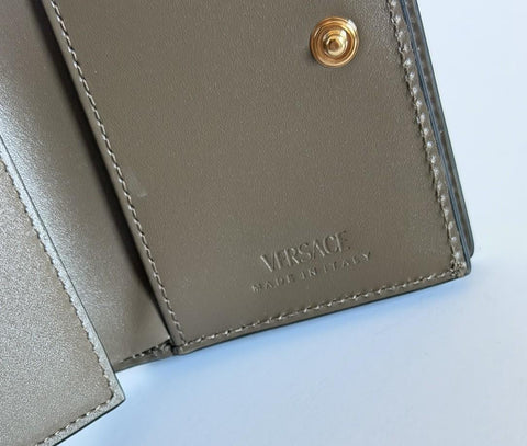 Versace Medusa Tri-fold Calf Leather Chestnut Wallet 1015569 NWT $700