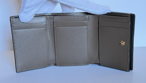 Versace Medusa Tri-fold Calf Leather Chestnut Wallet 1015569 NWT $700