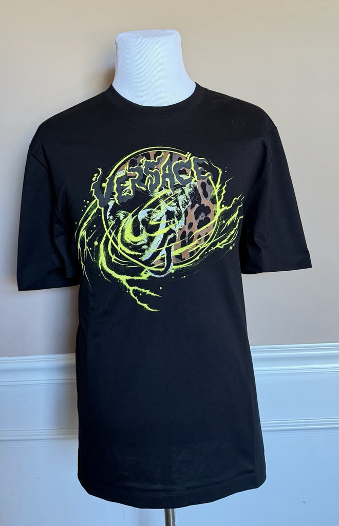 Versace Compact Cotton Jersey T-Shirt Black XL 1013302 Made in Italy NWT $695