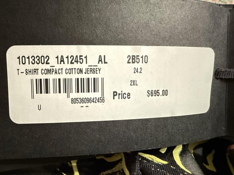 Versace Compact Cotton Jersey T-Shirt Black XL 1013302 Made in Italy NWT $695