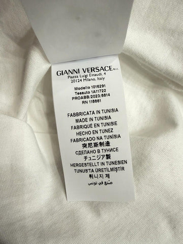 Versace Men’s United Jersey T-Shirt White 40 Euro (L-XL) 1016291 NWT $750