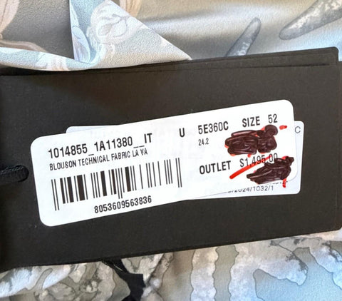 Versace Blouson Jacket Windbreaker Blue 42 US (52 Euro) 1014855 Italy NWT $2990