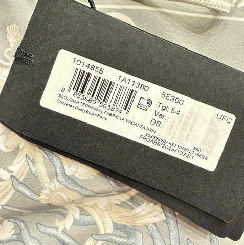 Versace Blouson Jacket Windbreaker Blue 44 US (54 Euro) 1014855 Italy NWT $2990