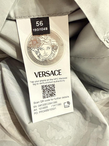 Versace Blouson Jacket Windbreaker Blue 46 US (56 Euro) 1014855 Italy NWT $2990