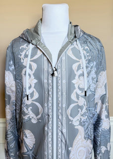 Versace Blouson Jacket Windbreaker Blue 46 US (56 Euro) 1014855 Italy NWT $2990