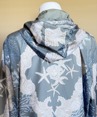 Versace Blouson Jacket Windbreaker Blue 46 US (56 Euro) 1014855 Italy NWT $2990
