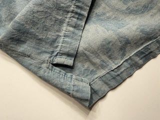 Versace Jacquard Chambray Denim Shirt Blue 44 US (54 Euro) 1007836 Italy NEW