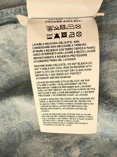 Versace Jacquard Chambray Denim Shirt Blue 42 US (52 Euro) 1007836 Italy NWT