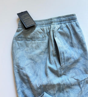 Versace Jacquard Chambray Denim Casual Blue Pants 54 Euro (34”) IT 1010715 NWT
