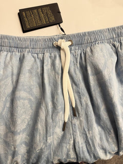 Versace Jacquard Chambray Denim Casual Blue Pants 54 Euro (34”) IT 1010715 NWT