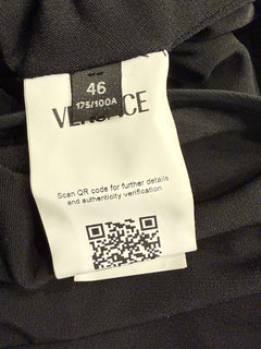 Versace Baroque Poly Stretch Bodysuit Black/Gold 12 US (46 Eu) 1012581 NWT $1100