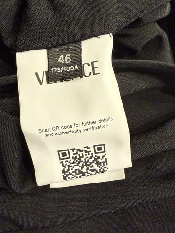 Versace Baroque Poly Stretch Bodysuit Black/Gold 12 US (46 Eu) 1012581 NWT $1100