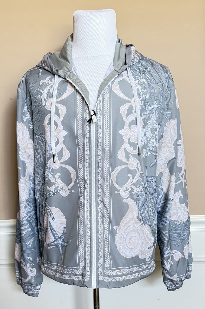Versace Blouson Jacket Windbreaker Blue 38 US (48 Euro) 1014855 Italy NWT $2990