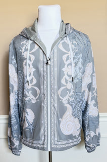Versace Blouson Jacket Windbreaker Blue 38 US (48 Euro) 1014855 Italy NWT $2990