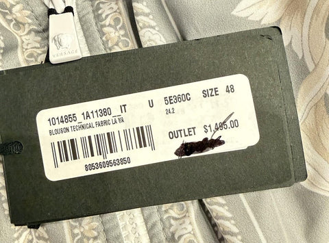 Versace Blouson Jacket Windbreaker Blue 38 US (48 Euro) 1014855 Italy NWT $2990