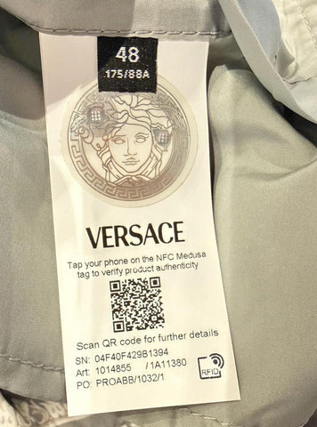 Versace Blouson Jacket Windbreaker Blue 38 US (48 Euro) 1014855 Italy NWT $2990