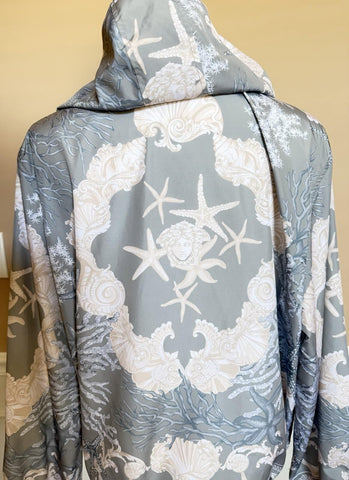 Versace Blouson Jacket Windbreaker Blue 38 US (48 Euro) 1014855 Italy NWT $2990