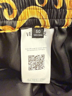 Versace Baroque Men's Black & Gold Shorts  50 Euro (31”) 1010119 NWT $1200