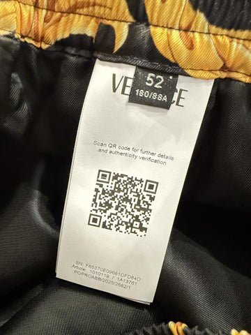 Versace Baroque Men's Black & Gold Shorts  52  Euro (32”) 1010119 NWT $1200