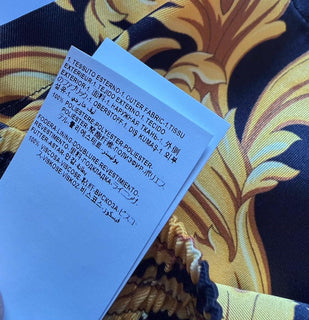 Versace Baroque Men's Black & Gold Shorts  52  Euro (32”) 1010119 NWT $1200