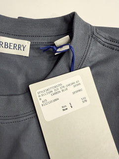 Burberry Ellison Striped Pocket Carbon Blue T-shirt M (Oversized) 8112115 NWT