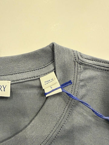 Burberry Ellison Striped Pocket Carbon Blue T-shirt L (Oversized) 8112115 NWT