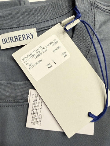 Burberry Ellison Striped Pocket Carbon Blue T-shirt XL (Oversized) 8112115 NWT