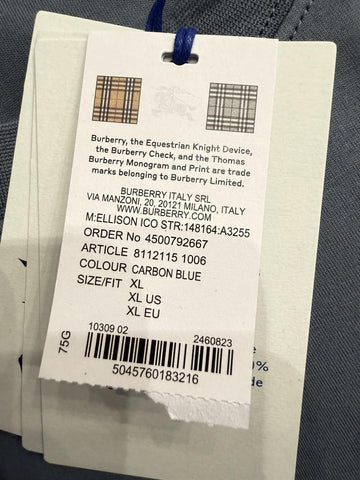 Burberry Ellison Striped Pocket Carbon Blue T-shirt XL (Oversized) 8112115 NWT