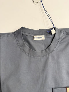 Burberry Ellison Striped Pocket Carbon Blue T-shirt XL (Oversized) 8112115 NWT