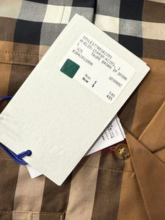 Burberry Elio Toupe Brown IP Check Cotton Short Sleeve Shirt L 8104201 NWT $590