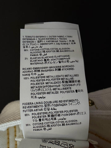 Versace Women's Medusa Denim WhiteJeans Size 26 US A89556S NWT $850